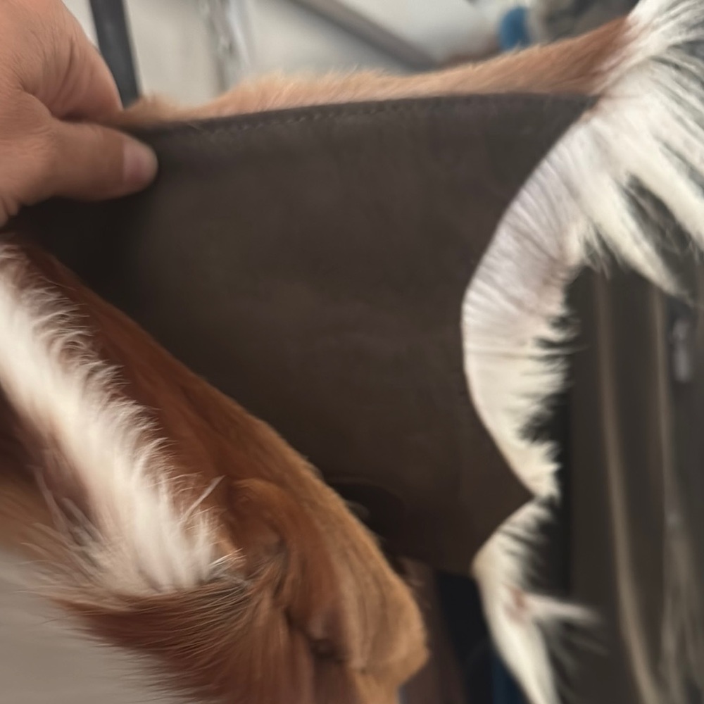 Rustic Brown and White Fur Shoulder Bag with Chain Details - Picture 4 of 5